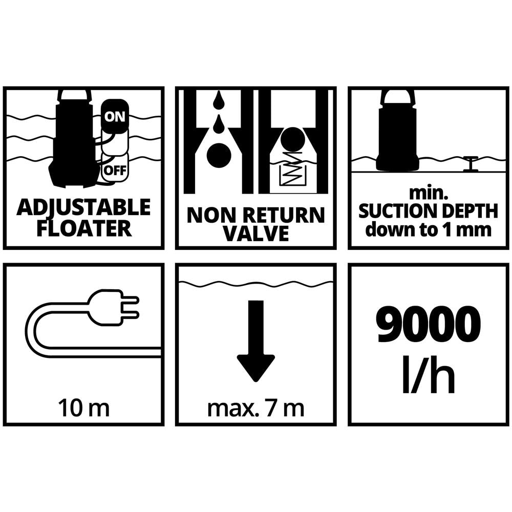 Pompa Ad Immersione Con Fondo Piatto 430w Ge-sp 4390 Ll Eco - Foto 8