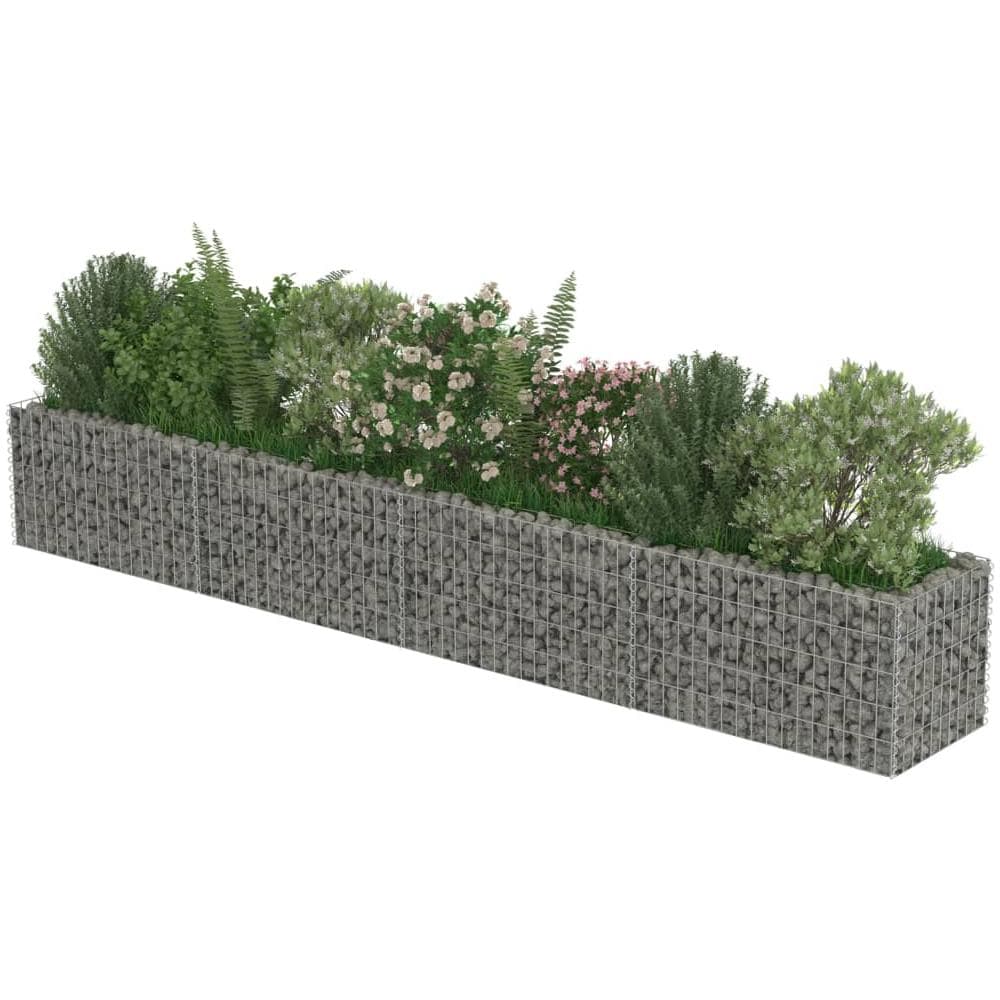 vidaXL Gabbione Fioriera in Acciaio 270x90x100 cm Muro di Recinzione Giardino vidaXL Gabbione Fioriera in Acciaio 270x90x100 cm Muro di Recinzione Giardino