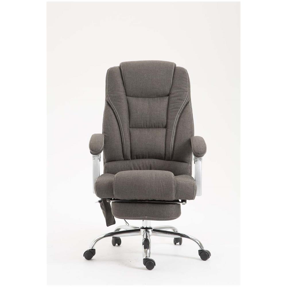 Sedia Ufficio Massaggiante Pacific in Stoffa I Poltrona Relax con Poggiapiedi I Sedia Studio Ergonomica Regolabile con Funzione Massaggio Grigio Scuro - Foto 5