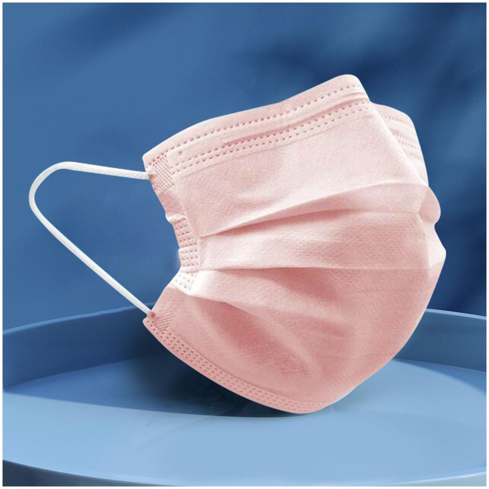 50 Mascherine Usa E Getta, Maschere Per Il Viso, mascherine monouso Con Clip A 3 Strati, Maschere Dentali Monouso, In Garza, Antipolvere - Rosa - Foto 2
