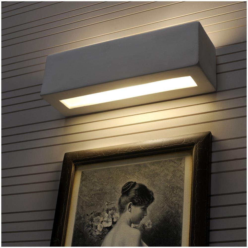 Novità! Applique Bianco Per Salotto - In Ceramica (può Essere Dipinto) - Vega Sl. 0006 Lampada A Muro In Stile Classico, A Luce Singola Led E-27 *** Lampade - I Prezzi Più Bassi Su Amazon! - Foto 16