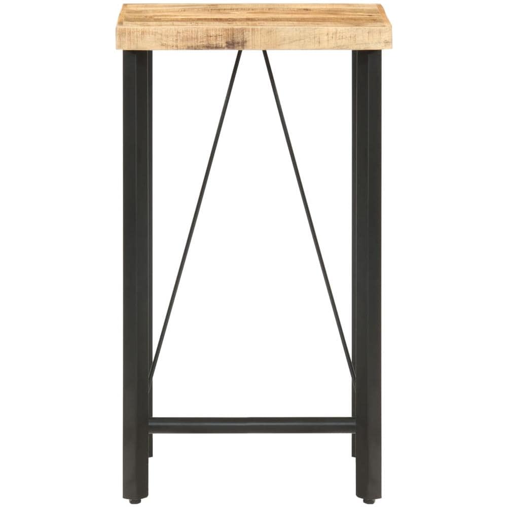 Tavolo Da Bar 60x60x107 Cm In Legno Ruvido Di Mango - Foto 2