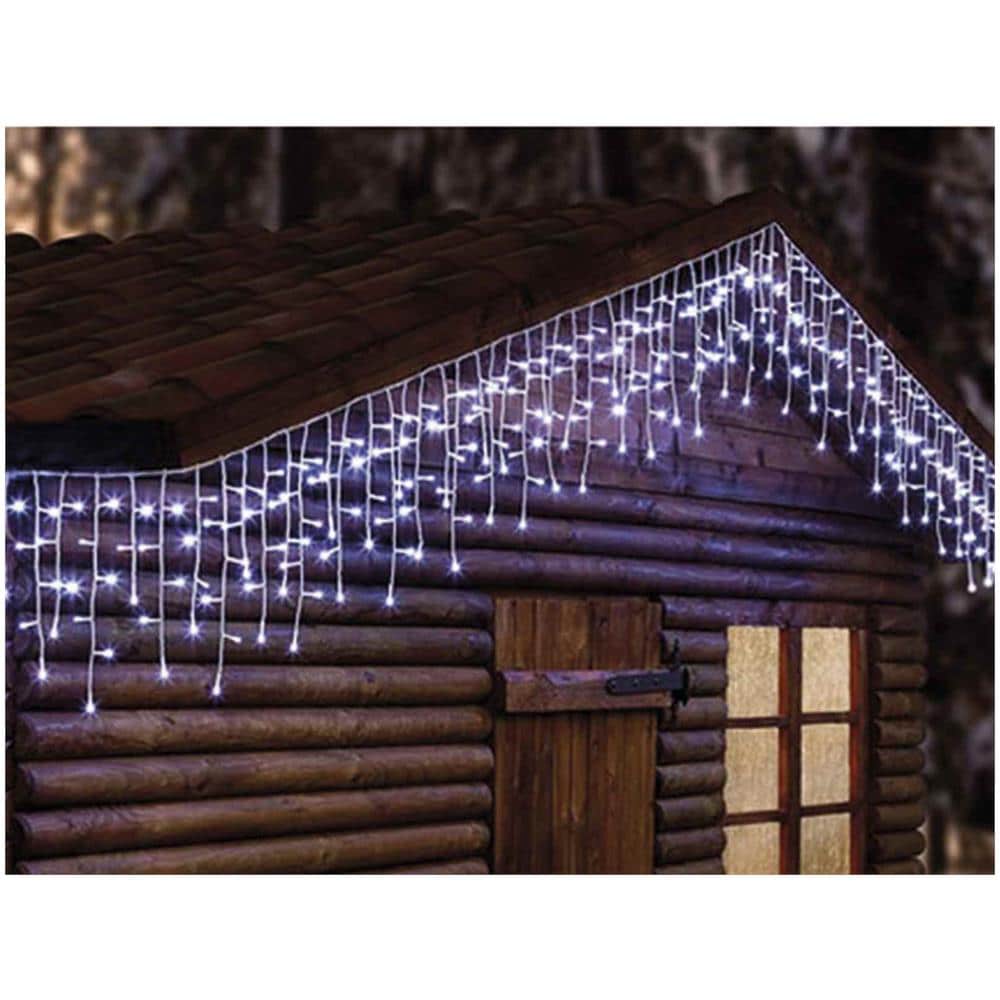 Luci Natalizie A Tenda 6 Metri Per Balconi Finestre E Grandi Superfici 228 Luci Natalizie Per Esterni Ed Interni Color Bianco Freddo Luci Di Natale Per Casa Negozi E Vetrine - Foto 2