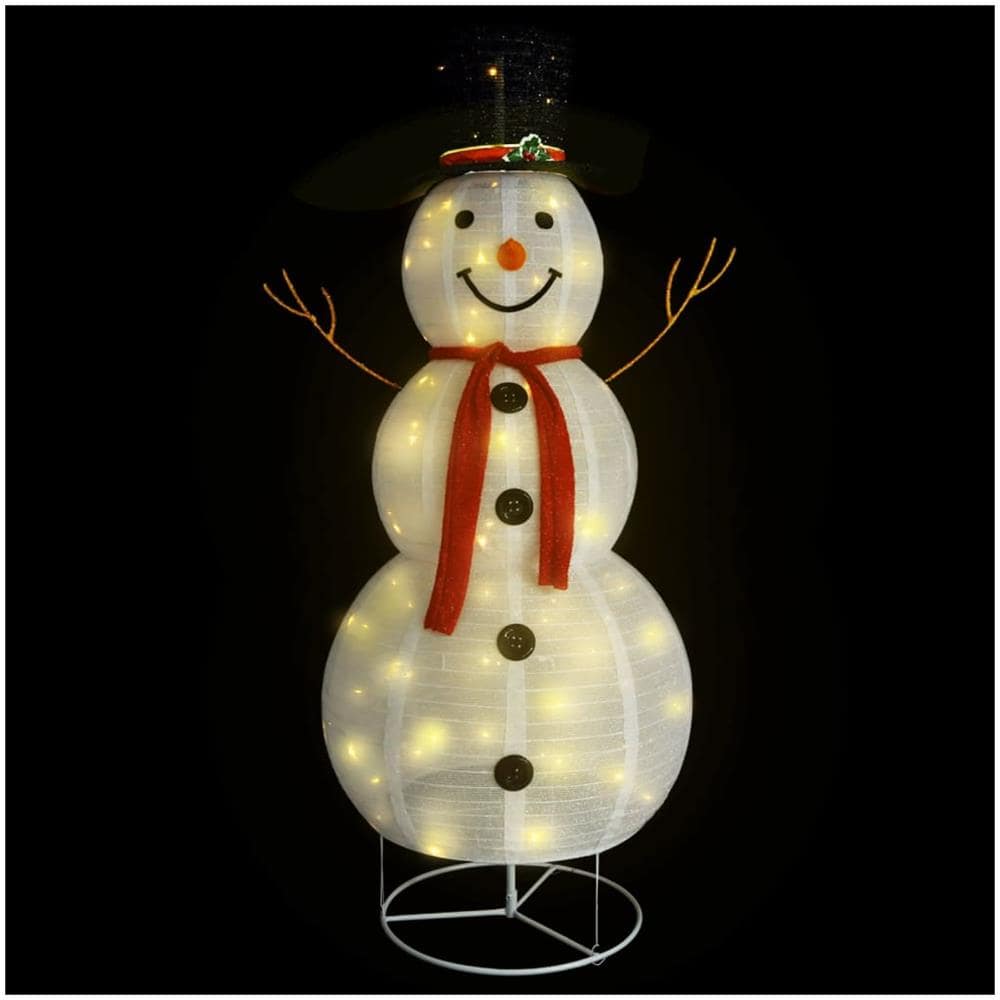 Figura Natalizia Pupazzo di Neve a LED Tessuto Pregiato 180 cm - Foto 2