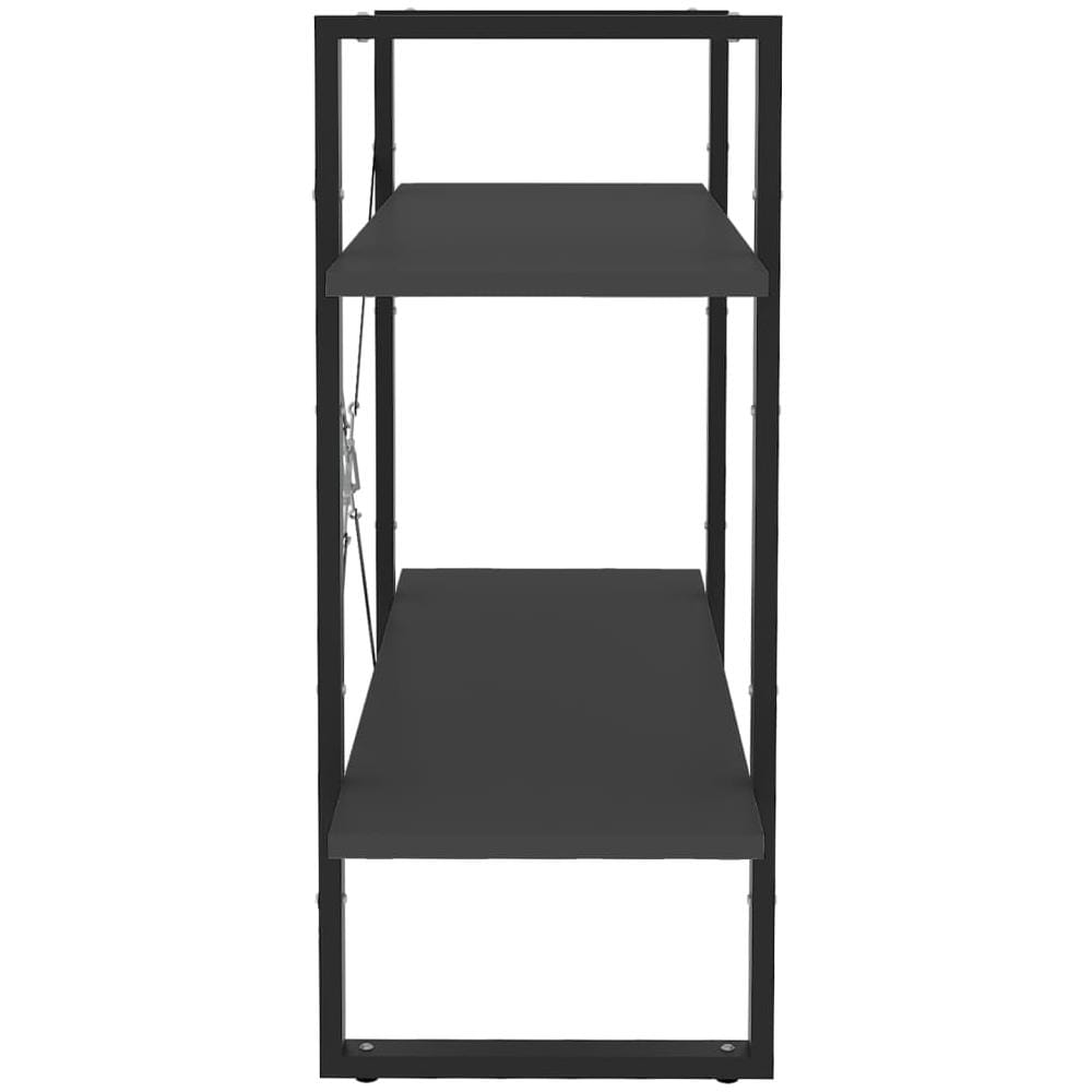 Libreria a 2 Ripiani Grigia 80x30x70 cm in Legno Multistrato - Foto 2