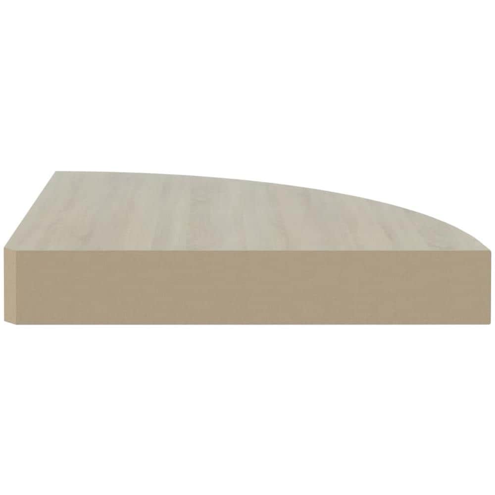 Mensole Angolari 2pz Rovere E Bianco 35x35x3,8 Cm In Mdf - Foto 7
