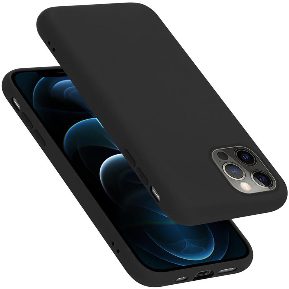 Custodia Compatibile Con Apple Iphone 12 Pro Max (6,7"" Zoll) In Liquid Nero - Coperchio Protettivo In Silicone Tpu Flessibile - Foto 1