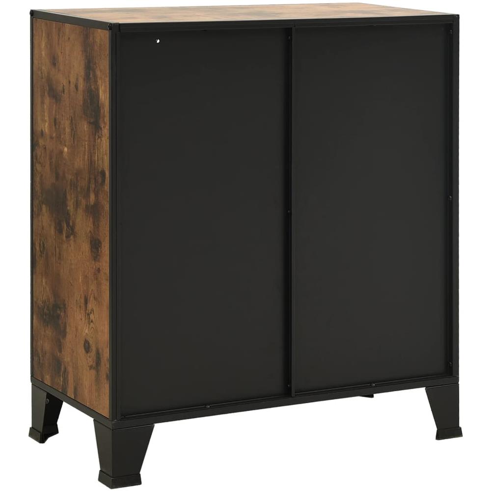 Armadietti 2 Pz Marrone Rustico 72x36x82 Cm Metallo E Mdf - Foto 9