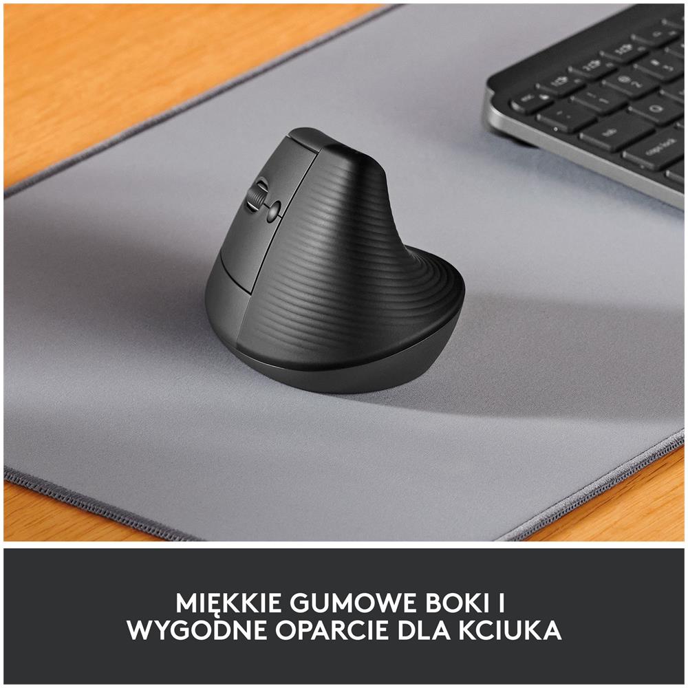 Mouse Verticale Lift Ergonomic Ottico 4 Tasti 4000 DPI Colore Grafite (Mano Sinistra)  - Foto 2