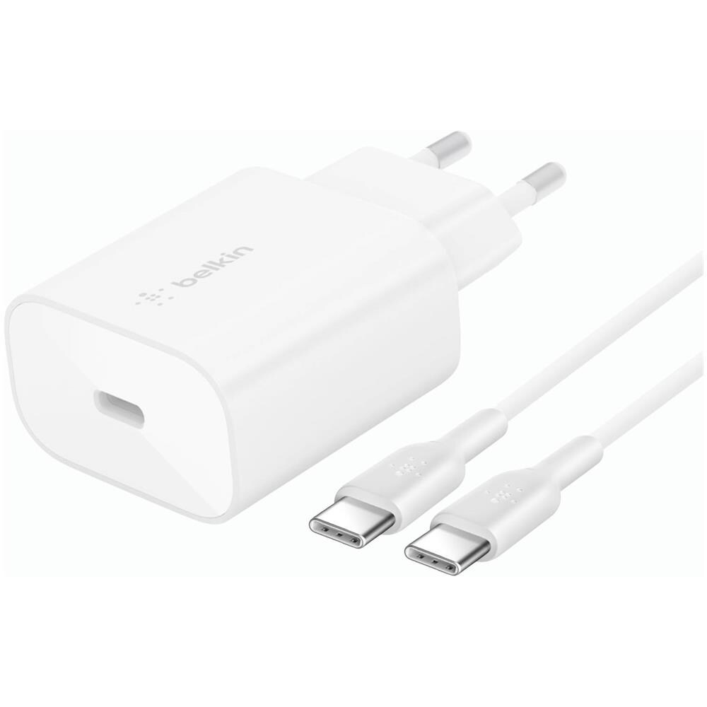 Caricabatterie Usb-c 25w Power Delivery Con Cavo Usb-c 1 Metro, Bianco - Foto 1