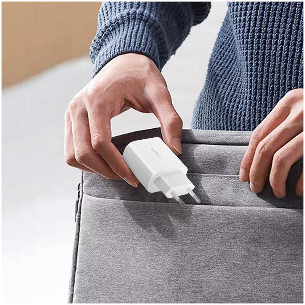 Caricabatterie Usb-c 25w Power Delivery Con Cavo Usb-c 1 Metro, Bianco - Foto 2