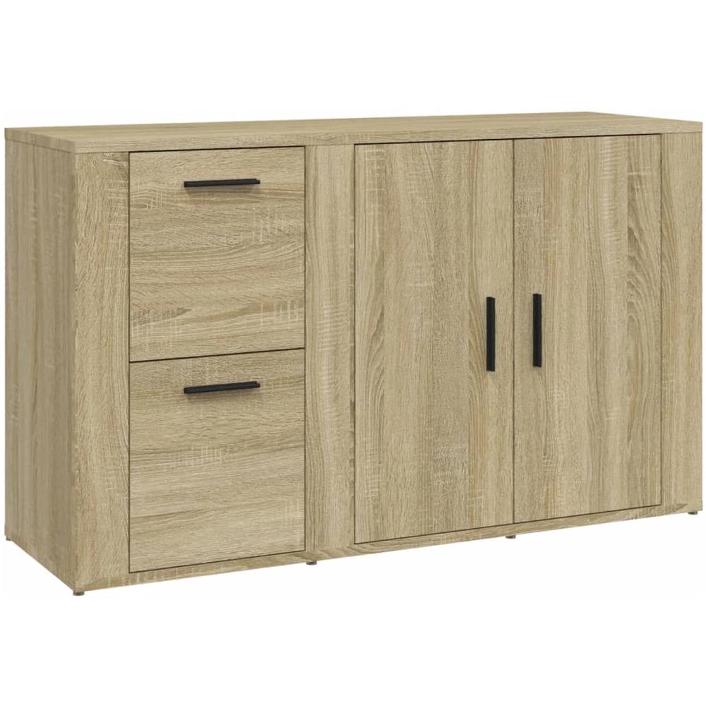 Credenza Rovere Sonoma 100x33x59,5 Cm In Legno Multistrato - Foto 2
