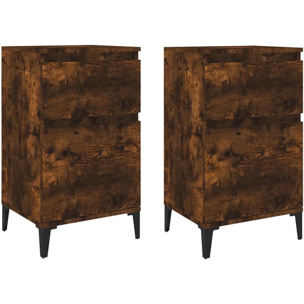 Comodini 2pz Rovere Fumo 40x35x70 Cm - Foto 2