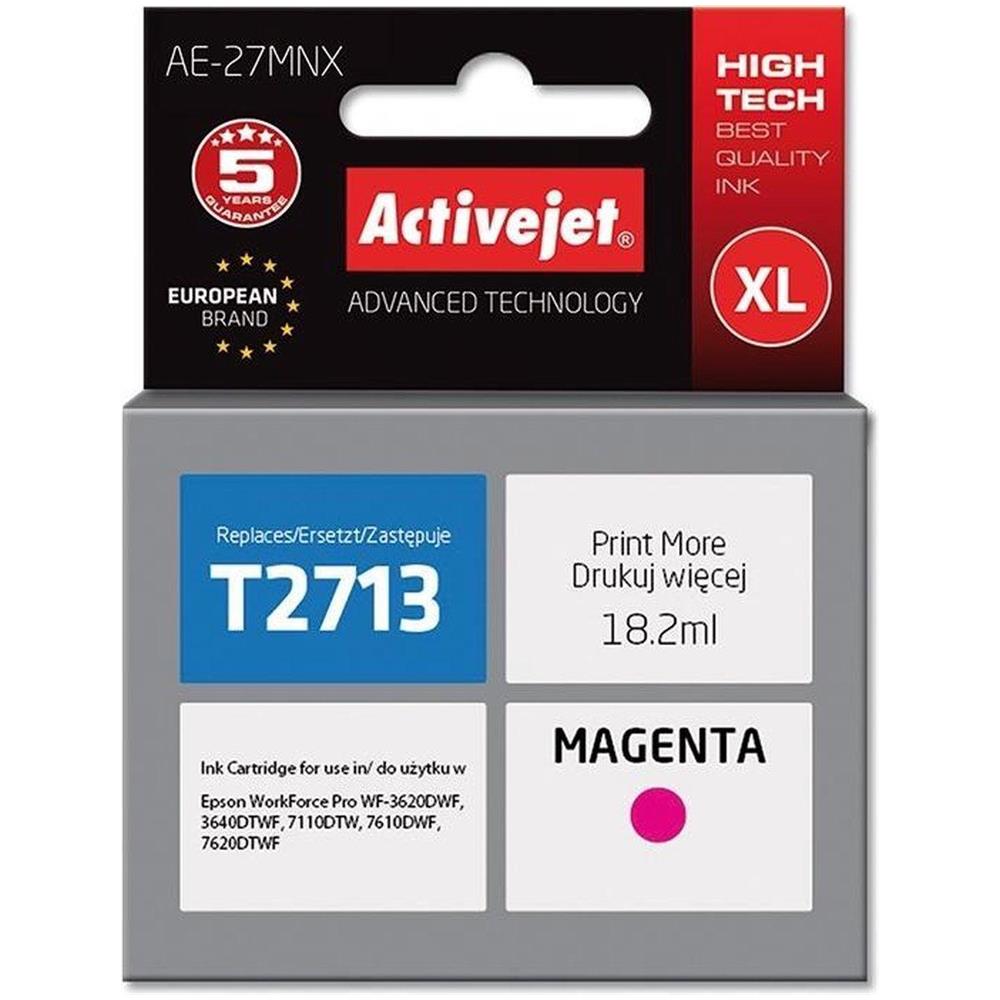 Inchiostro Ae-27mnx Per Stampante Epson, Sostituzione Epson 27xl T2713; Supremo; 18 Millilitri; Magenta - Foto 1