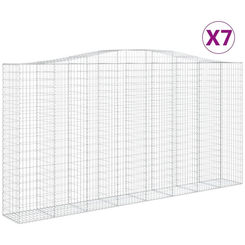 Cesti Gabbioni Ad Arco 7 Pz 400x50x200/220 Cm Ferro Zincato - Foto 2
