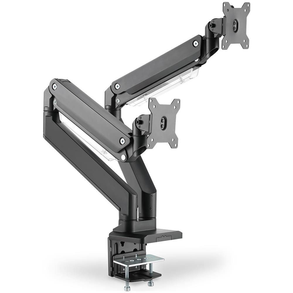 Porta monitor universale doppio con molla a gas e montaggio a incastro - Foto 1