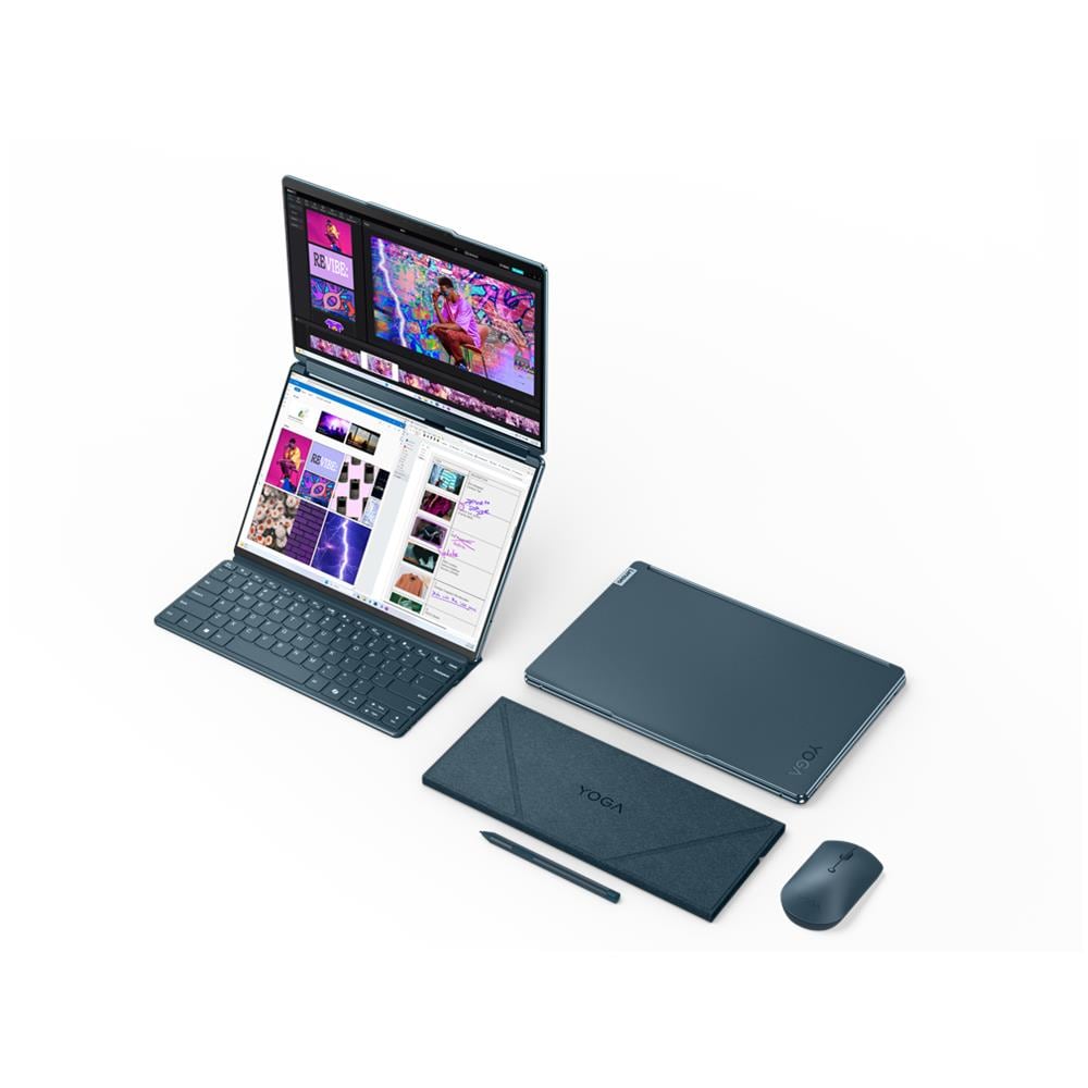 Notebook 2 in 1 Yoga Book 9 13IMU9 Monitor 13.3" 2.8K (2880x1800) OLED Touch Screen Intel Core Ultra 7 155U Ram 32GB SSD 1TB Intel Graphics Windows 11 Home Colore Foglia di Tè - Foto 10