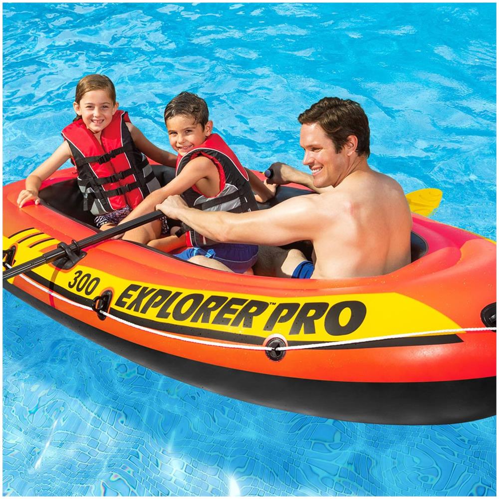 58358NP - Canotto Gonfiabile Explorer Pro 300, Remi e Pompa, 244x117x36 cm - Foto 2