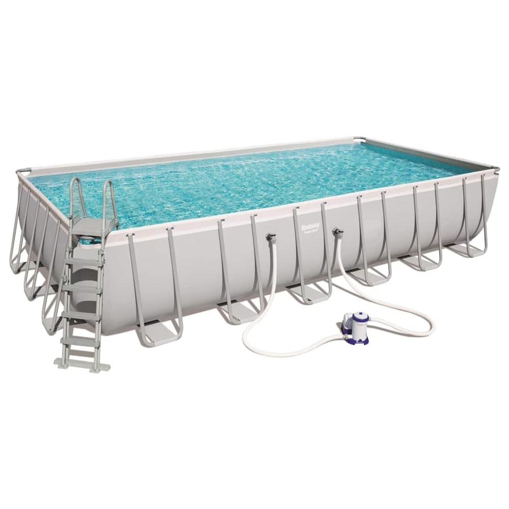 Power Steel Piscina Rettangolare 732x366x132 cm 56474 - Foto 1