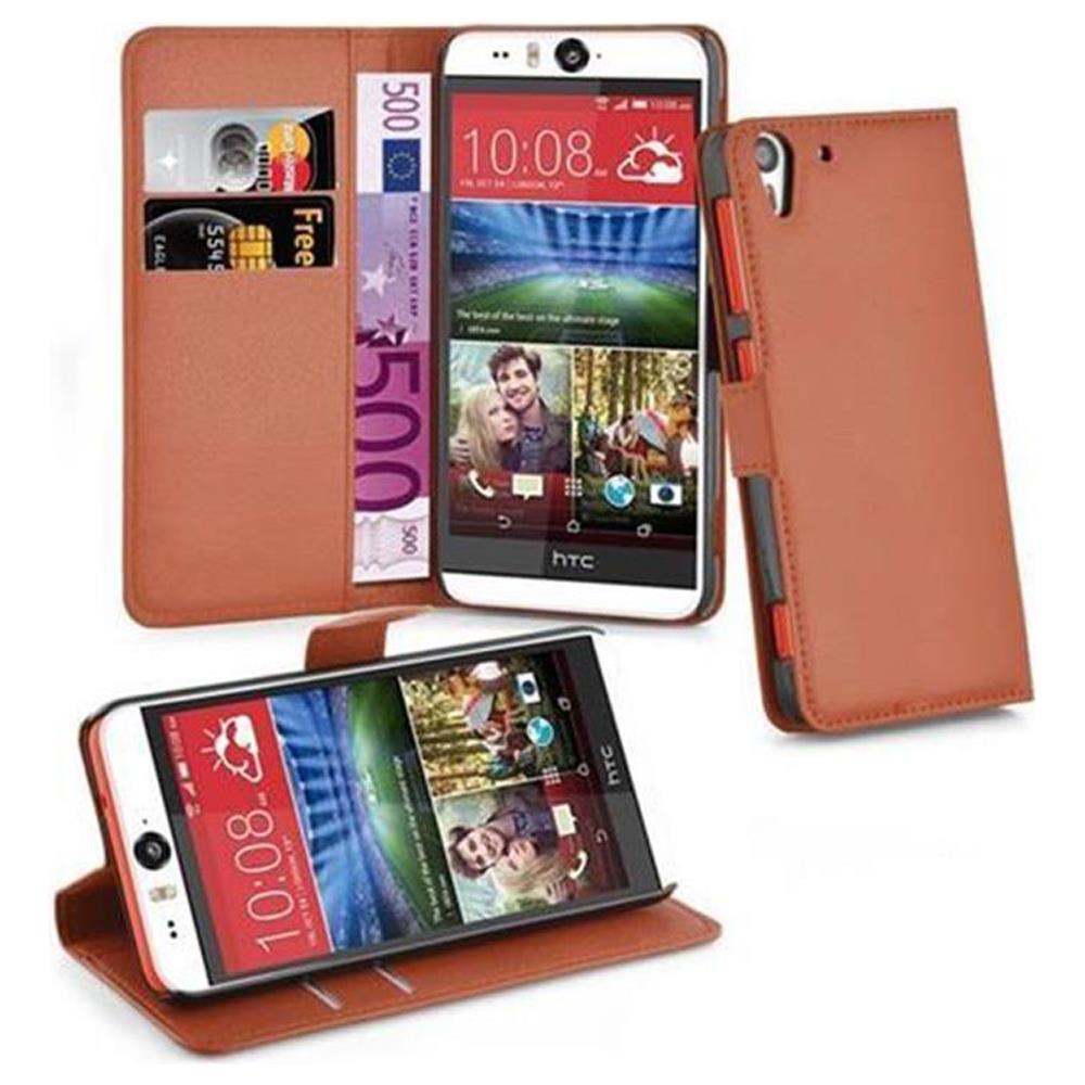 Custodia Compatibile Con Htc Desire Eye In Marrone Pastello - Coperchio Protettiva Con Chiusura Magnetica, Funzione Stand E Tasca Per Le Carte - Foto 1