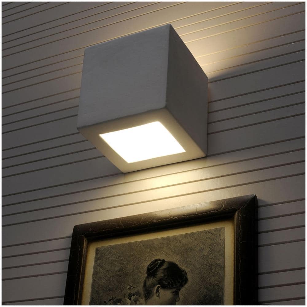 Novità! Applique Bianco Per Salotto - In Ceramica (può Essere Dipinto) - Leo Sl. 0005 Lampada A Muro Quadrata, Stile Classico, A Luce Singola Led E-27 *** Lampade - I Prezzi Più Bassi Su Amazon! - Foto 16
