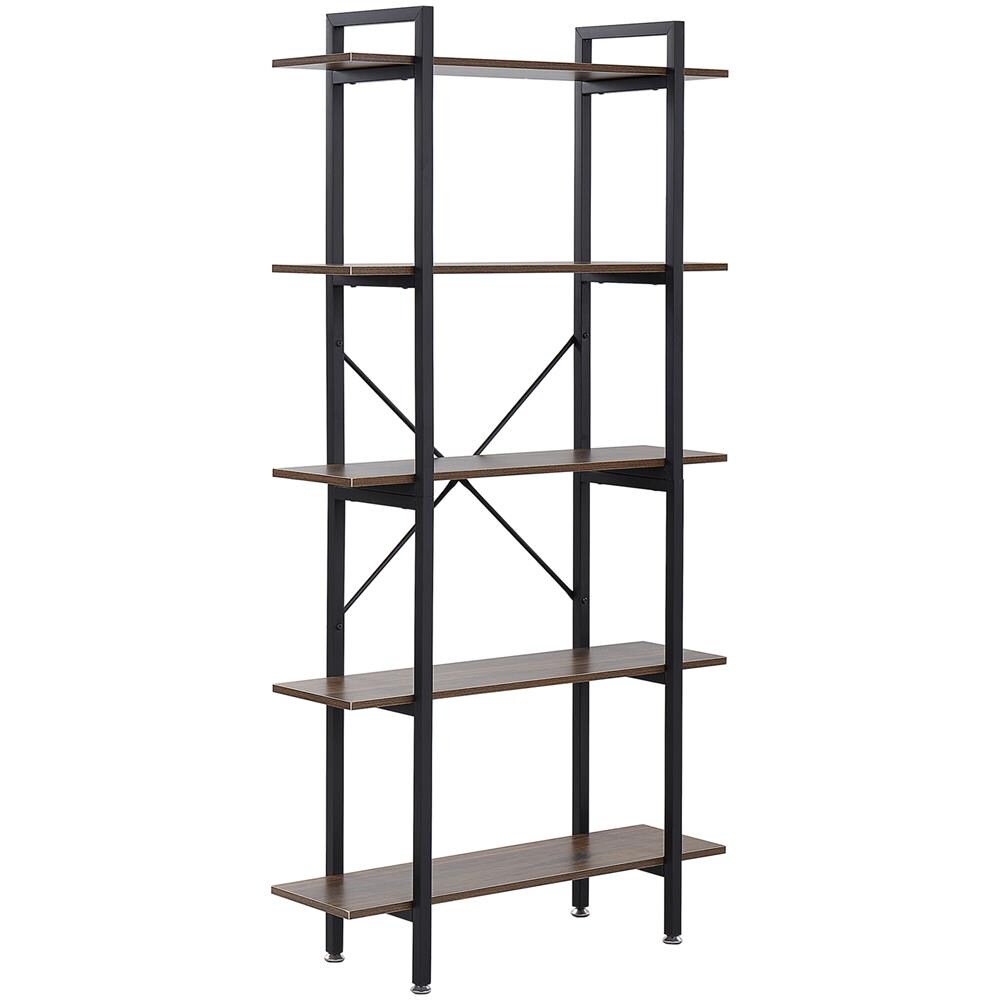 Libreria A 5 Scaffali Legno Scuro Darby - Foto 1