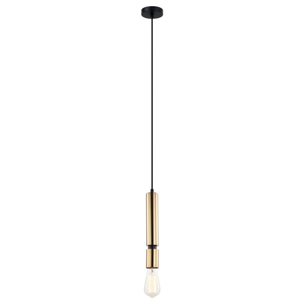 Sospensione Moderna A Sospensione Nera 1 Luce Con Paralume In Ottone, Dimmerabile E27 - Foto 2