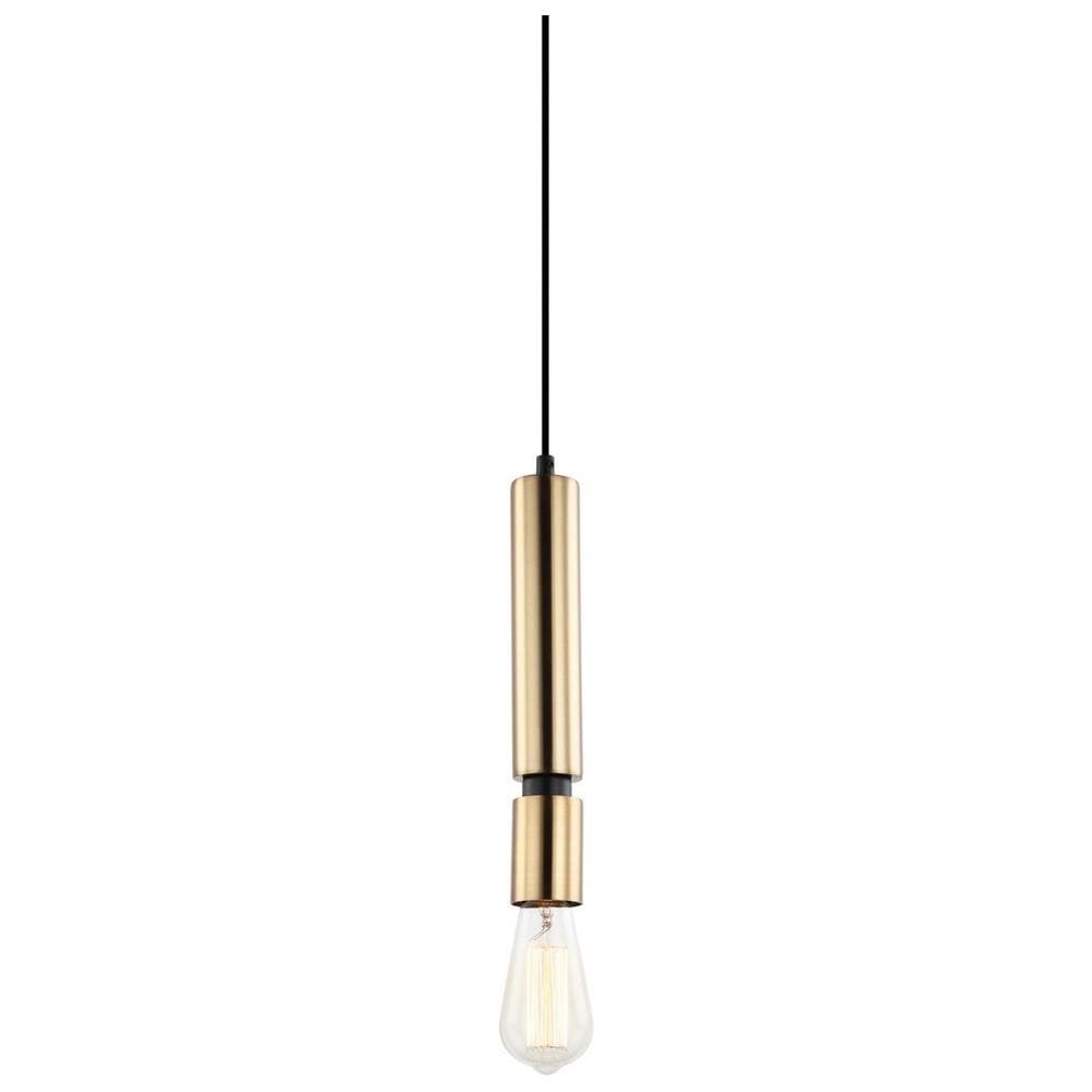 Sospensione Moderna A Sospensione Nera 1 Luce Con Paralume In Ottone, Dimmerabile E27 - Foto 1