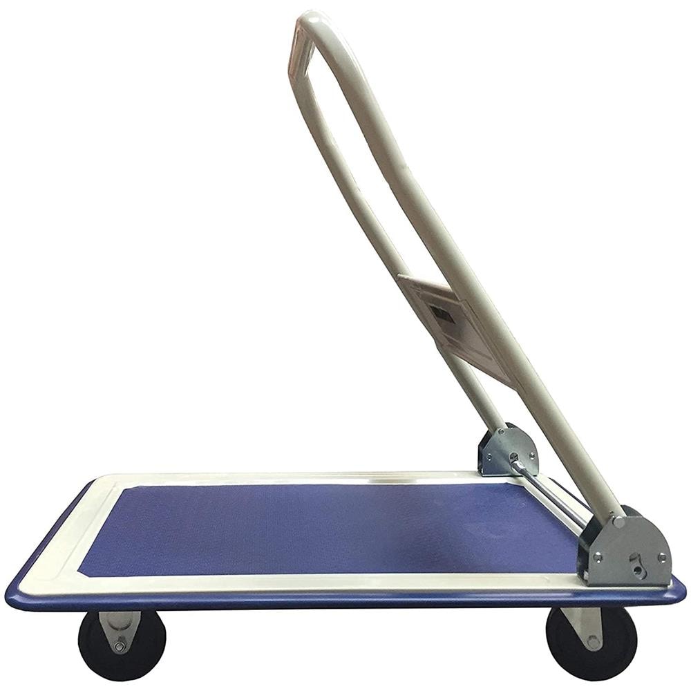 Carrello Con Pianale Portatutto Pieghevole Con 4 Ruote Da Trasporto Con Portata Massima 150 Kg 82x75x50 - Foto 2