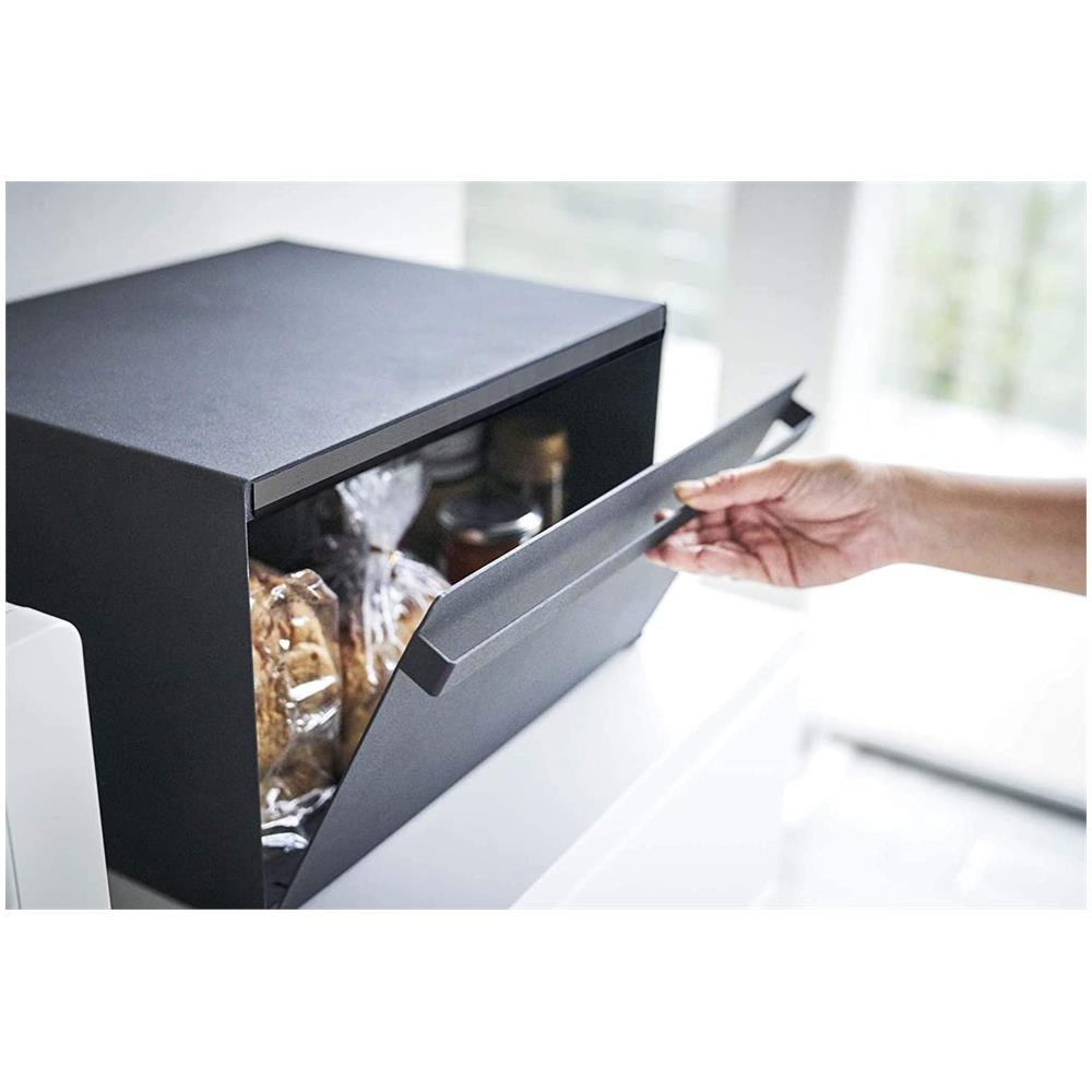 Yamazaki 4353 Portapane Acciaio Legno Silicone Nero - Foto 2