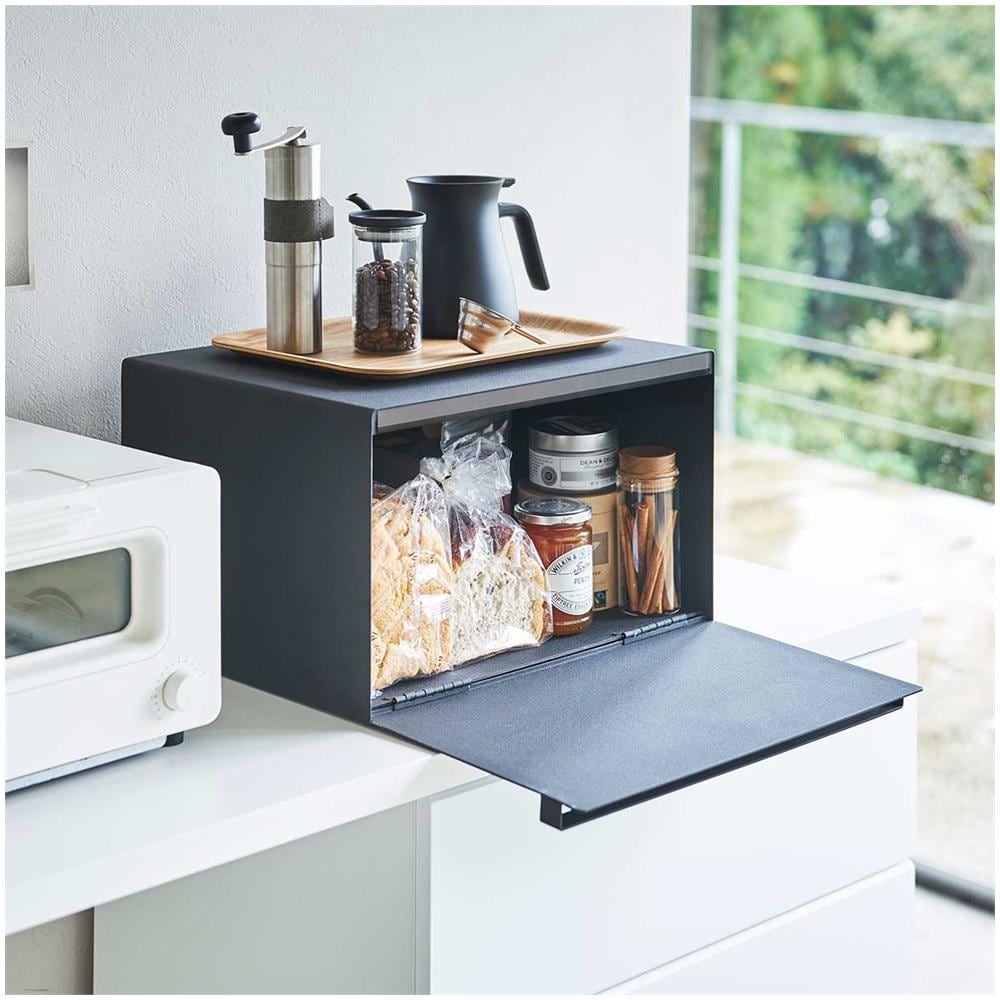 Yamazaki 4353 Portapane Acciaio Legno Silicone Nero - Foto 9