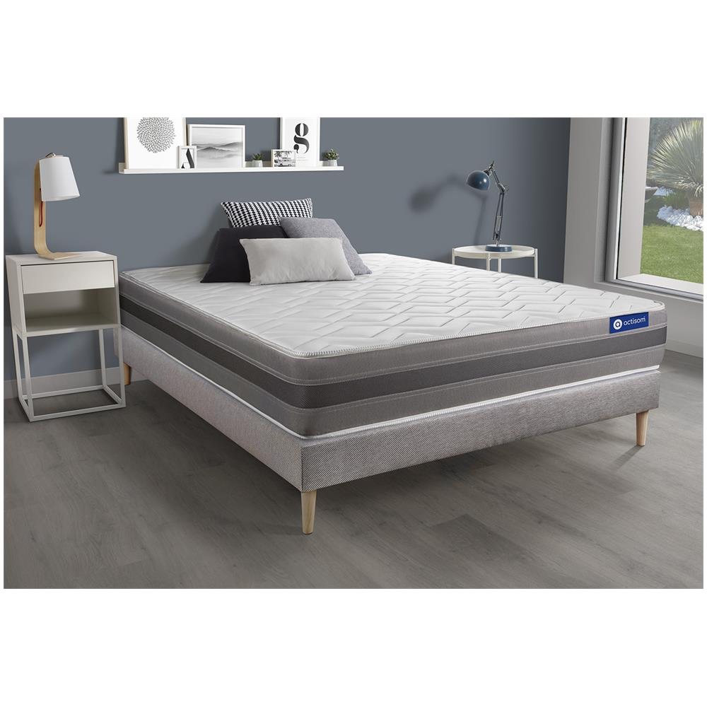 Kit Rete E Materasso Actiflex Relax 130x190cm - Spessore : 24cm - Molle Insacchettate E Memory Foam - Moderatamente Rigido - Foto 1