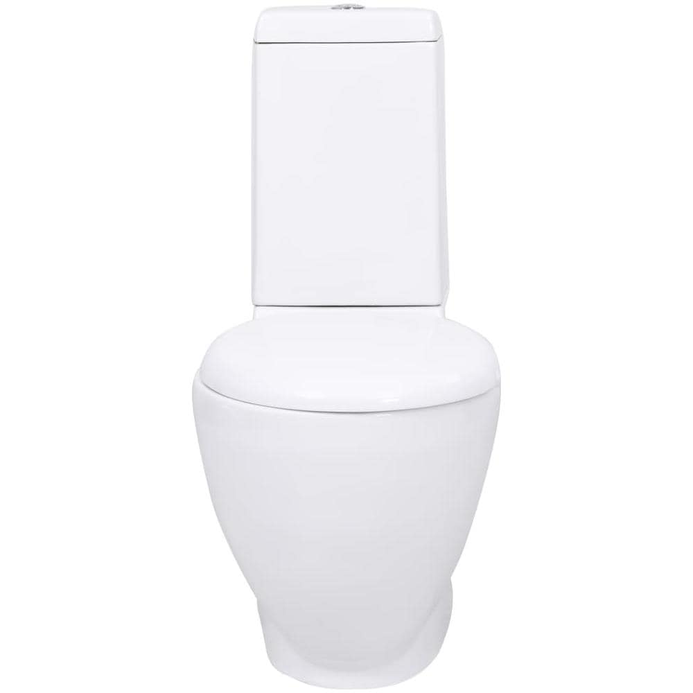 Vaso Wc In Ceramica Da Bagno Rotondo Base Con Scarico Bianco - Foto 3