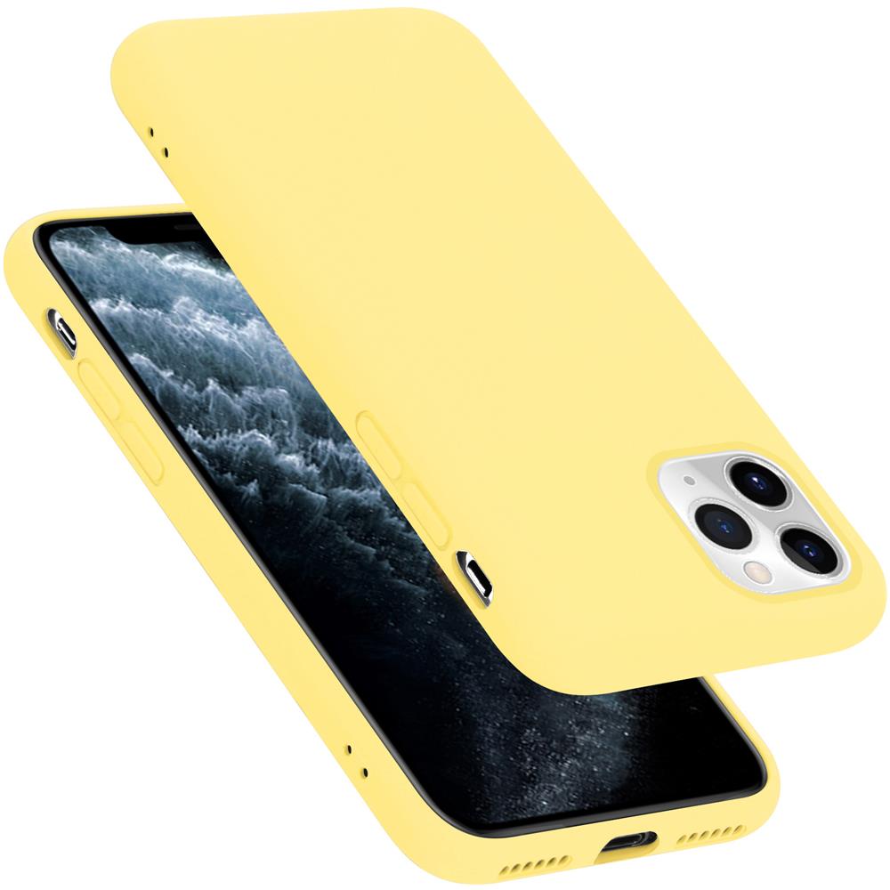 Custodia Compatibile Con Apple Iphone 11 Pro In Liquid Giallo - Coperchio Protettivo In Silicone Tpu Flessibile - Foto 1