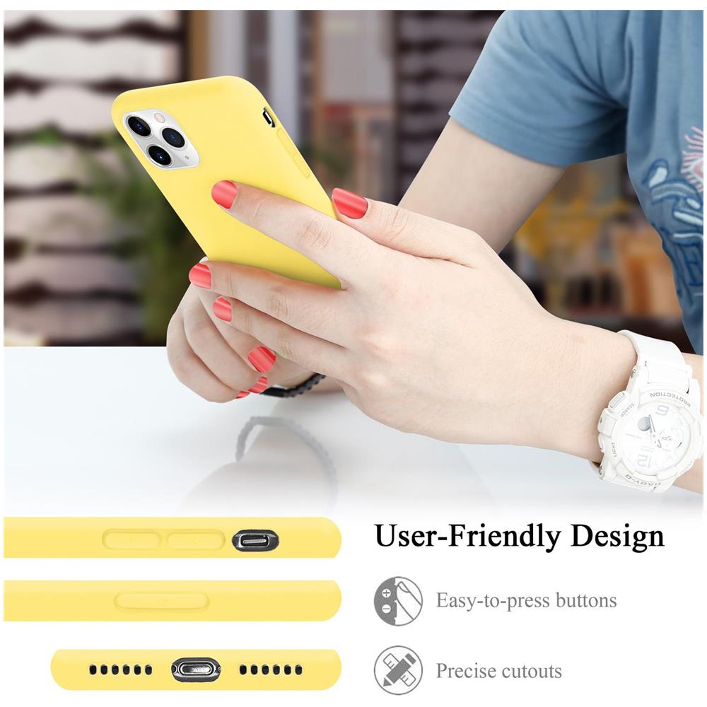 Custodia Compatibile Con Apple Iphone 11 Pro In Liquid Giallo - Coperchio Protettivo In Silicone Tpu Flessibile - Foto 7