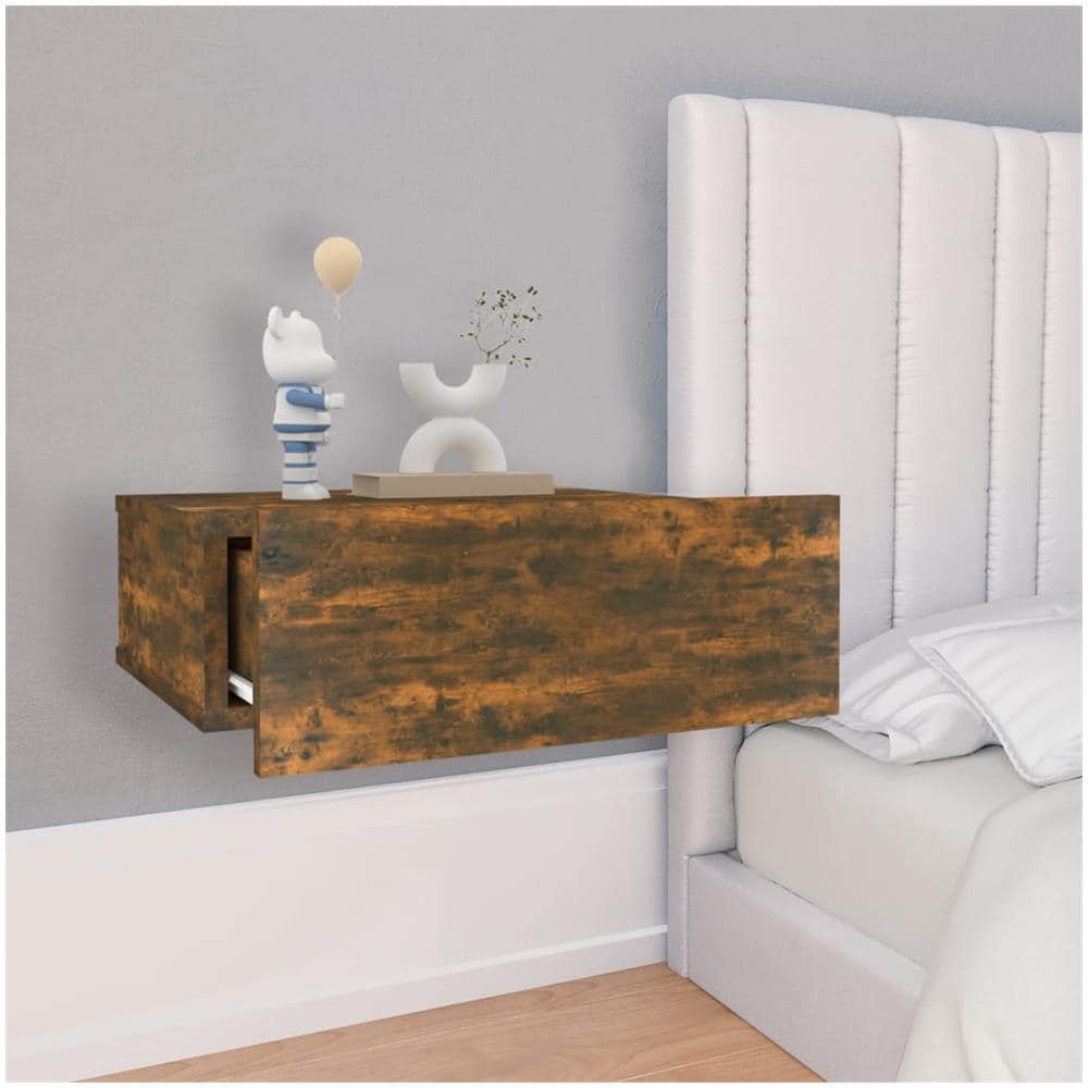 Comodini Pensili Rovere Fumo 2pz 40x30x15 Cm Legno Multistrato - Foto 2