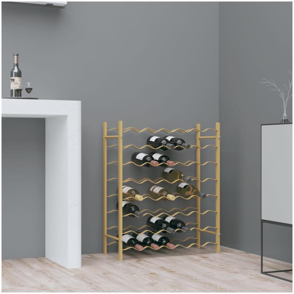 Portabottiglie Per 48 Bottiglie Metallo Oro - Foto 1