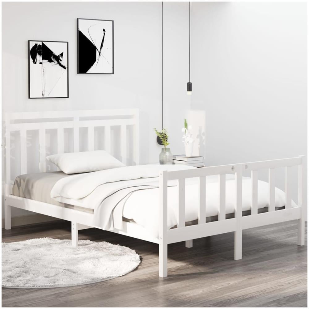 Giroletto Per Bambini In Legno Massello Di Pino - Dimensioni 70x140 Cm, Bianco, Per Bambini 18 Mesi-4 Anni