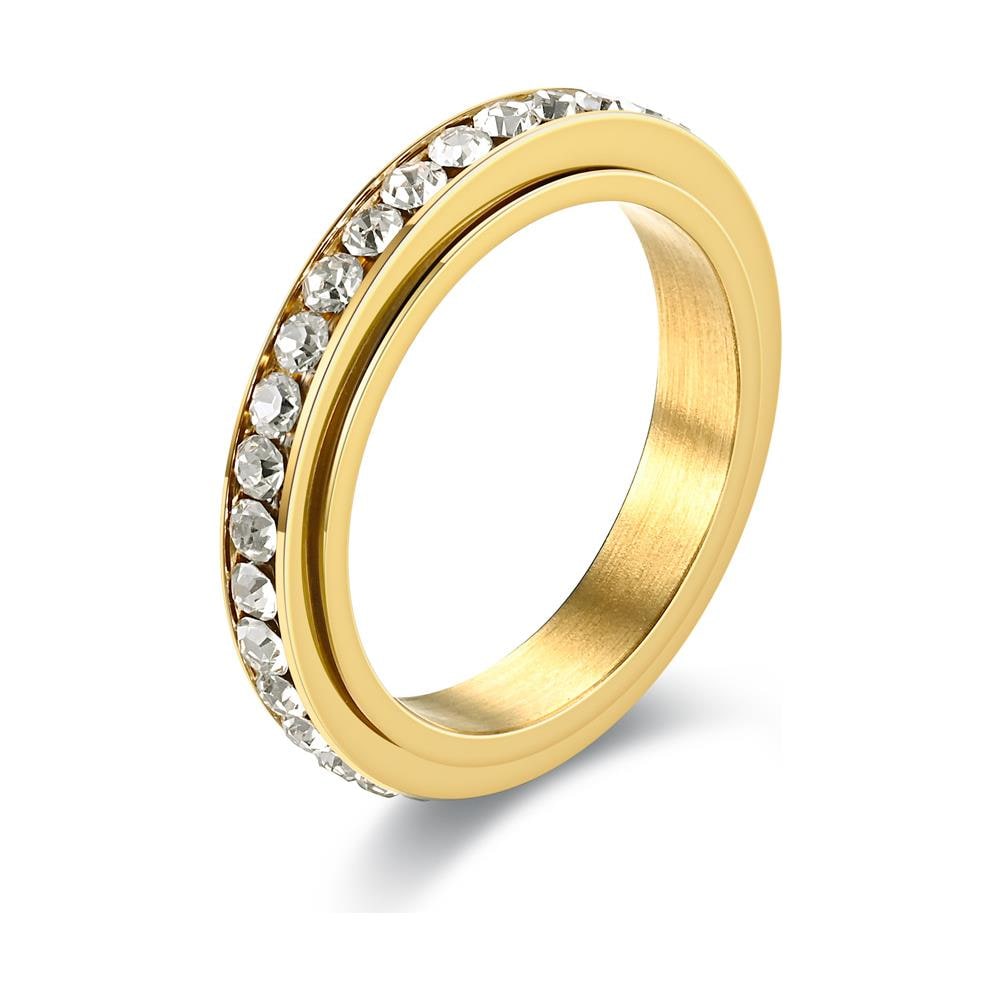 Anello Antistress Ruotabile Gold 19 Mm - Foto 1