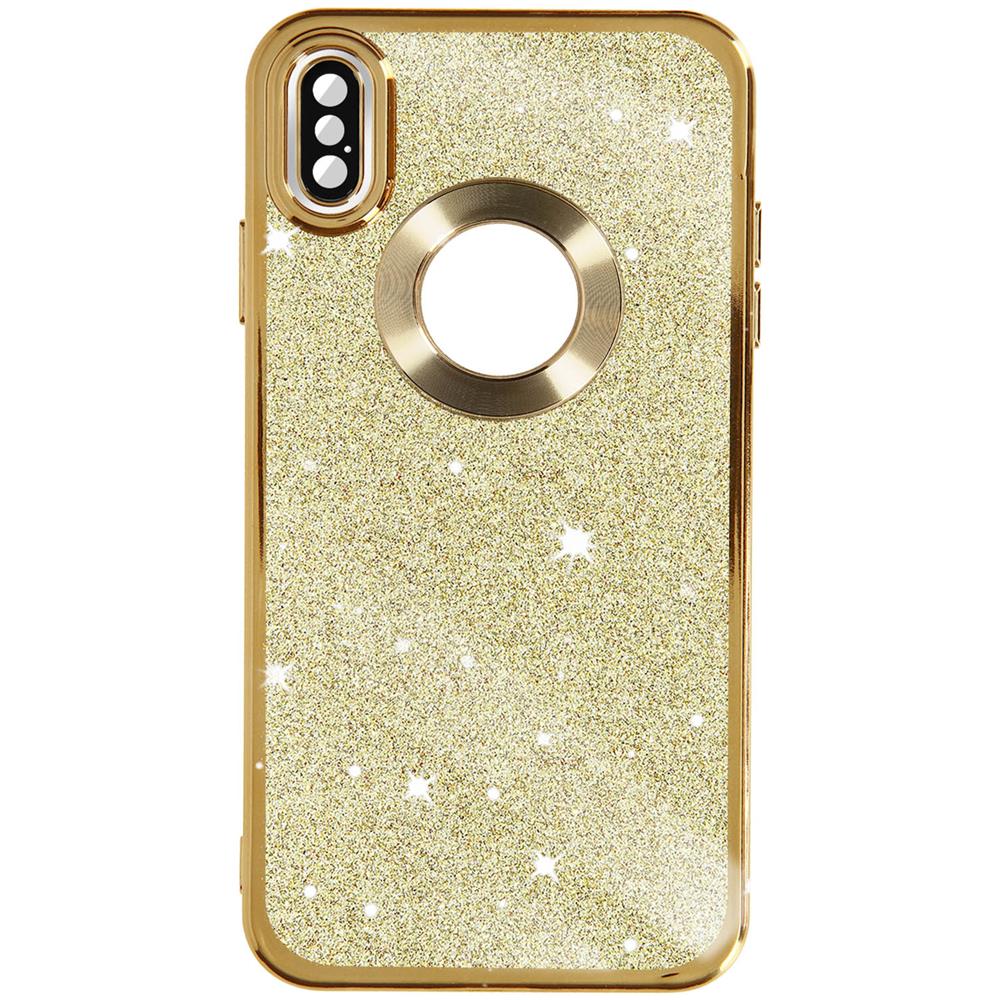 Cover Per Iphone Xs Max Glitter Rimovibile Silicone Gel Serie Protecam Spark Oro - Foto 1