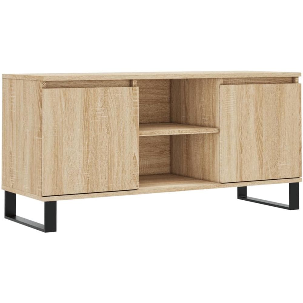 Mobile Porta Tv Rovere Sonoma 104x35x50 Cm In Legno Multistrato - Foto 2