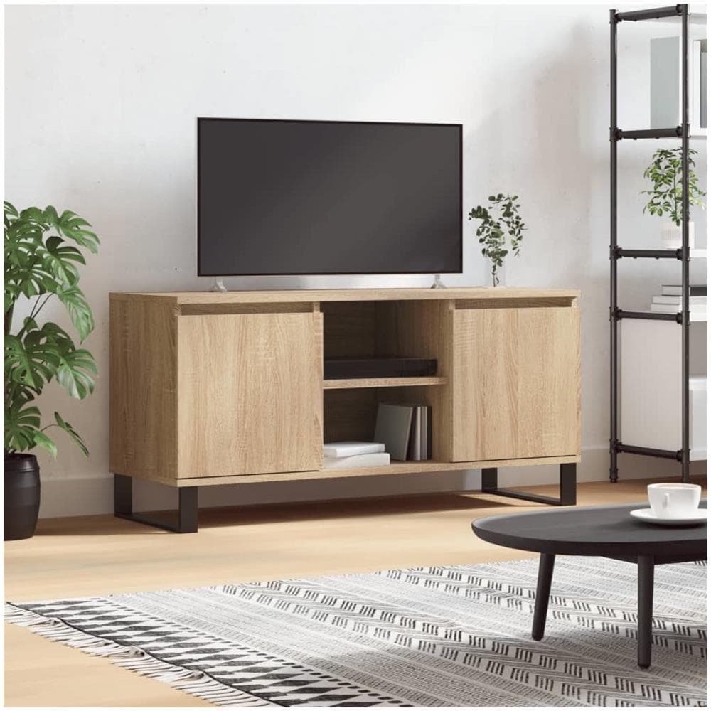 Mobile Porta Tv Rovere Sonoma 104x35x50 Cm In Legno Multistrato - Foto 1