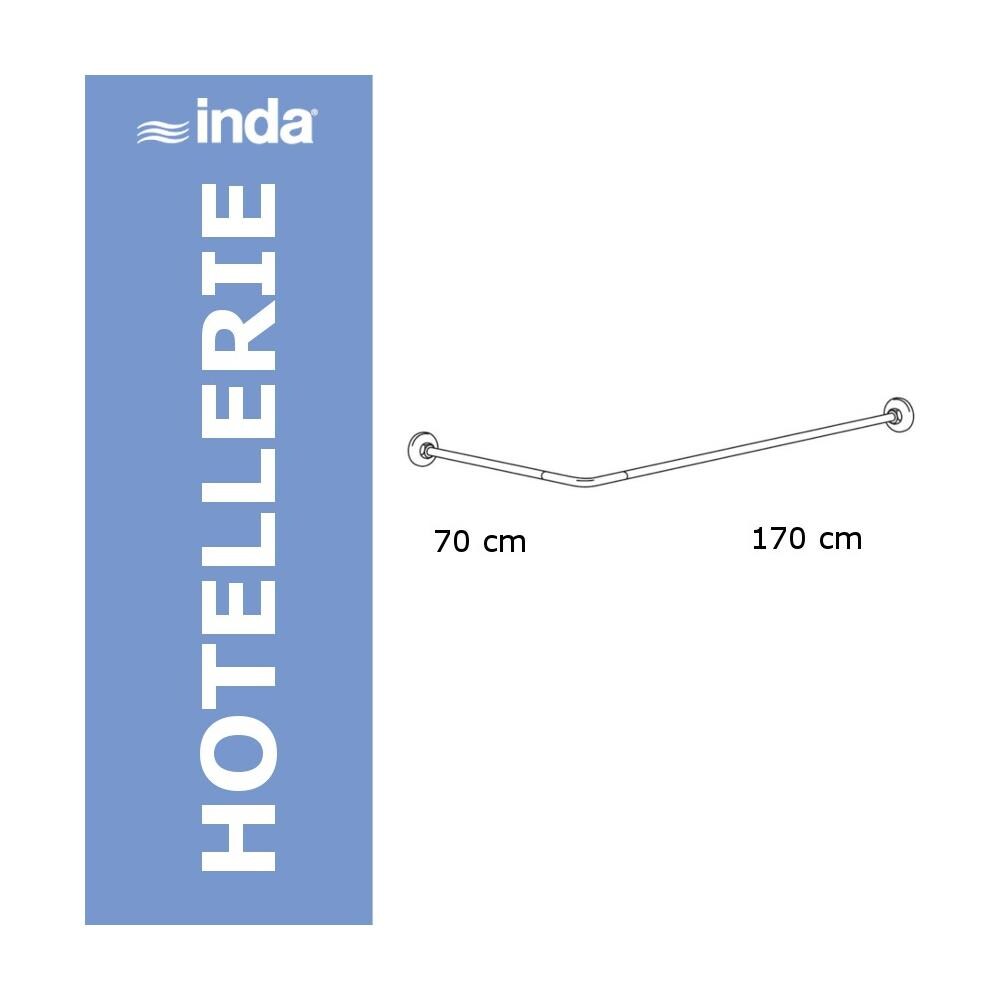 Struttura Tubolare Con Angolo A 90 Gradi Per Tenda Doccia, Hotell Art. a0144aap - 80x80 Bianco A Magazzino - Foto 1