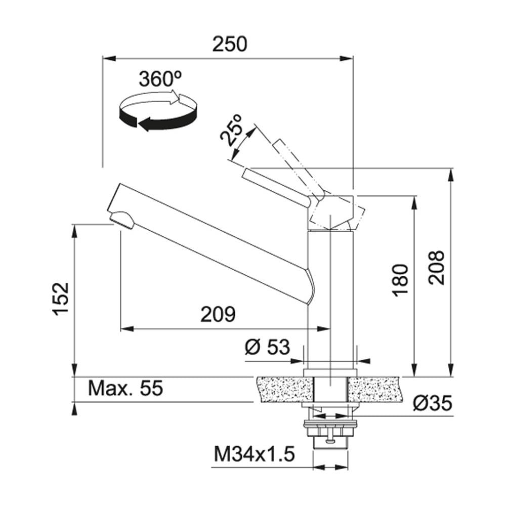 Miscelatore Cucina Orbit Colore Acciaio Inox - Foto 2