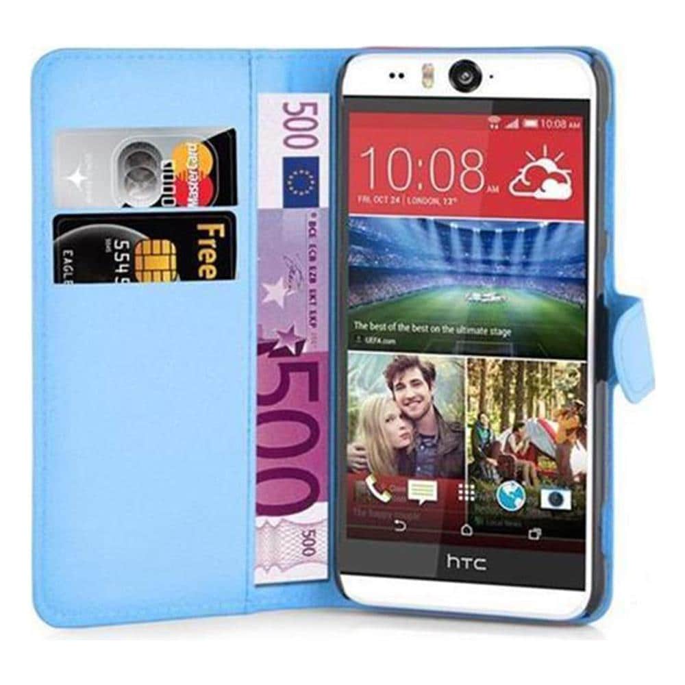 Custodia Compatibile Con Htc Desire Eye In Pastello Blu - Coperchio Protettiva Con Chiusura Magnetica, Funzione Stand E Tasca Per Le Carte - Foto 2