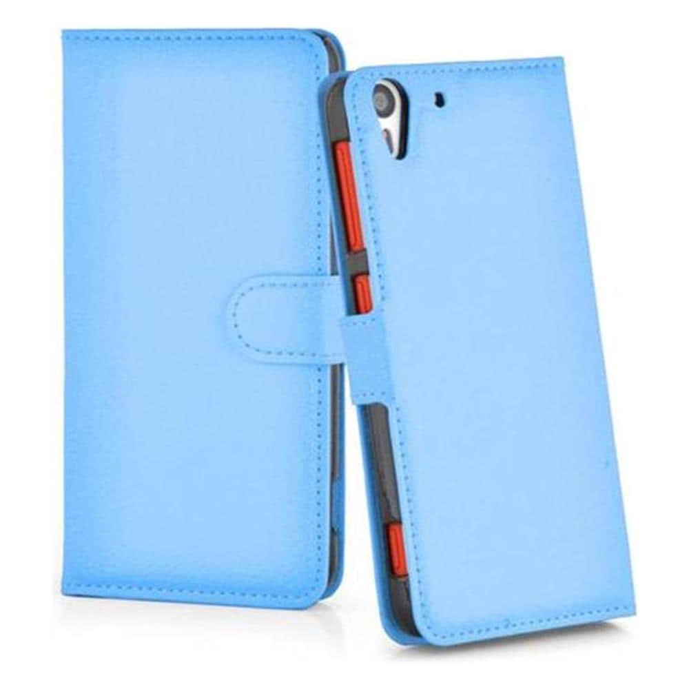 Custodia Compatibile Con Htc Desire Eye In Pastello Blu - Coperchio Protettiva Con Chiusura Magnetica, Funzione Stand E Tasca Per Le Carte - Foto 4