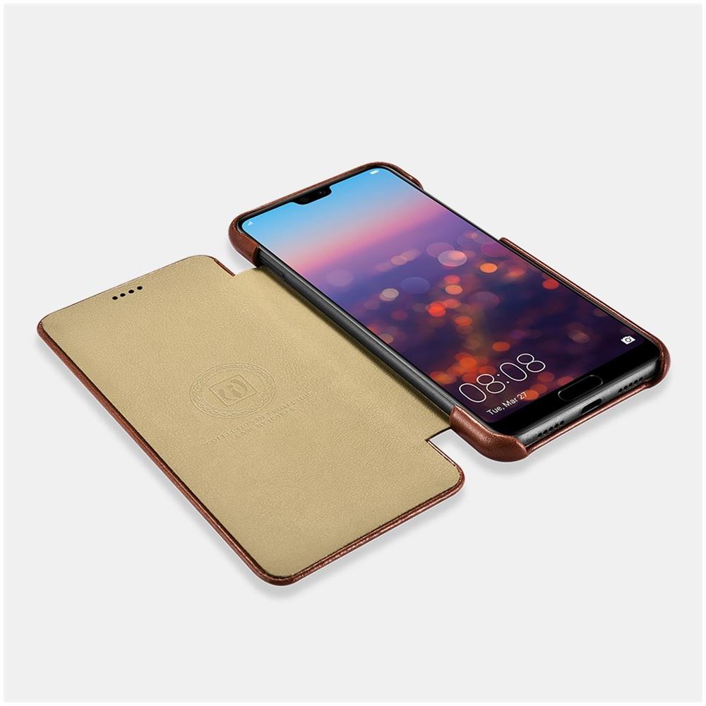 Huawei P20 Pro In Cuoio Cassa Del Foglio Di Lusso Vintage Nero - Foto 2