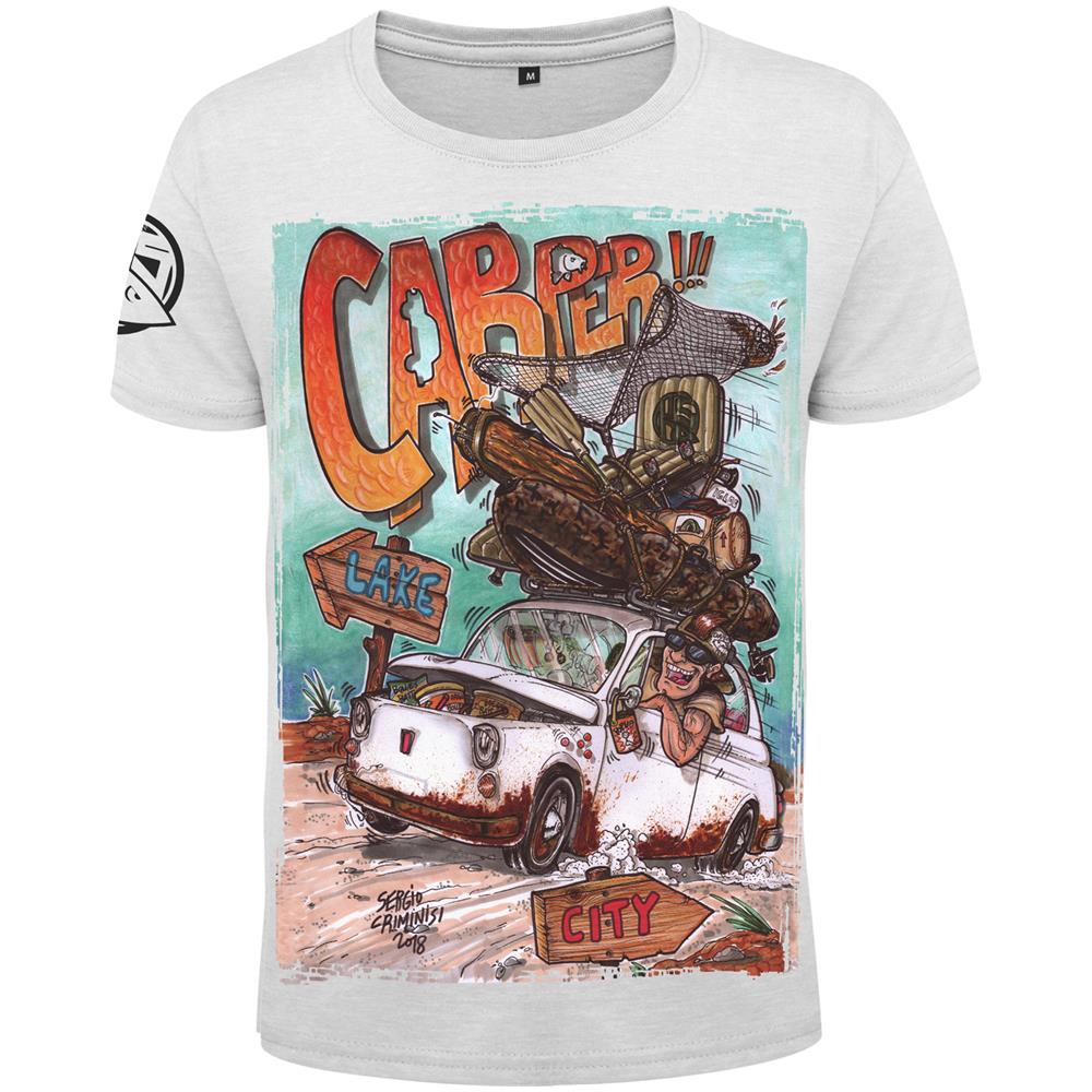 T-shirt Carper, M, Bianco, Maglietta Per Carpa Pescatori 010.001.502 - Foto 1