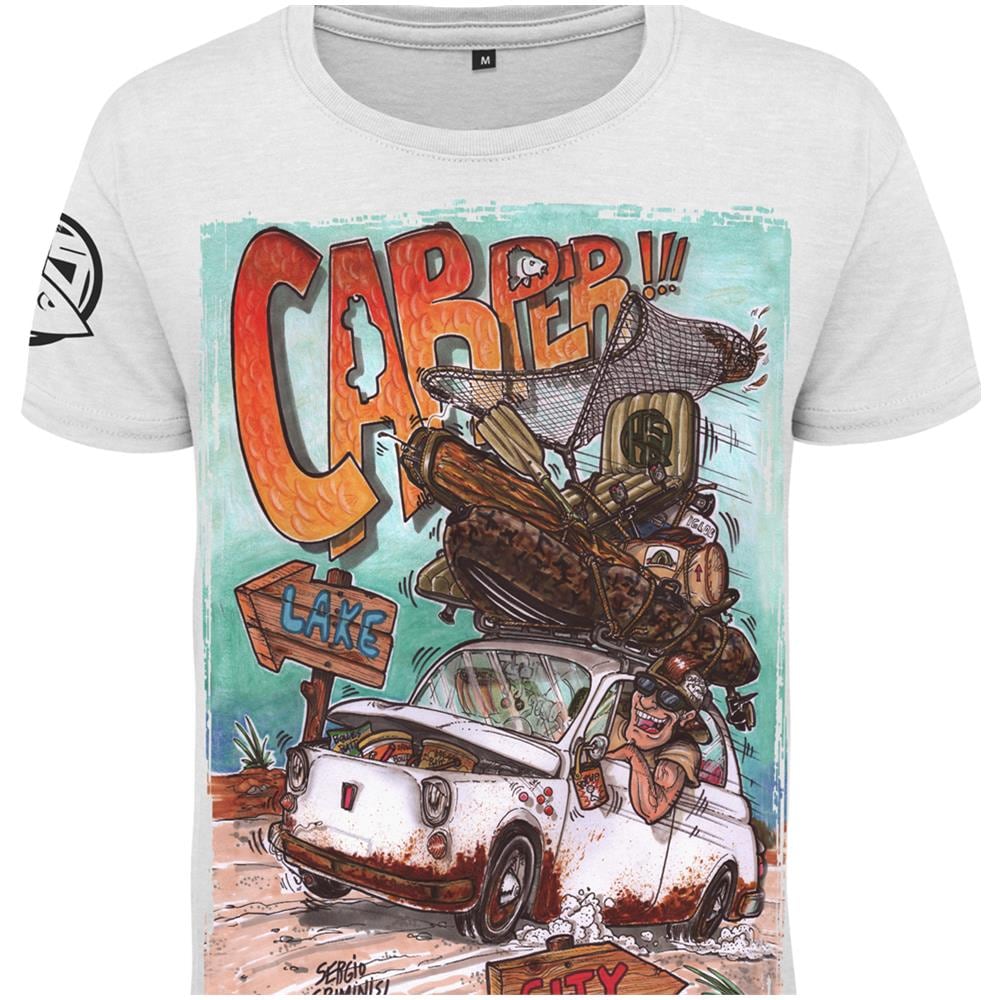 T-shirt Carper, M, Bianco, Maglietta Per Carpa Pescatori 010.001.502 - Foto 6