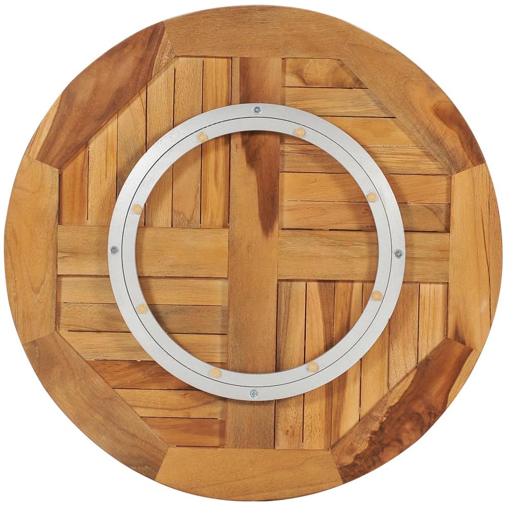 Vassoio Girevole da Tavola in Legno Massello di Teak - Foto 2
